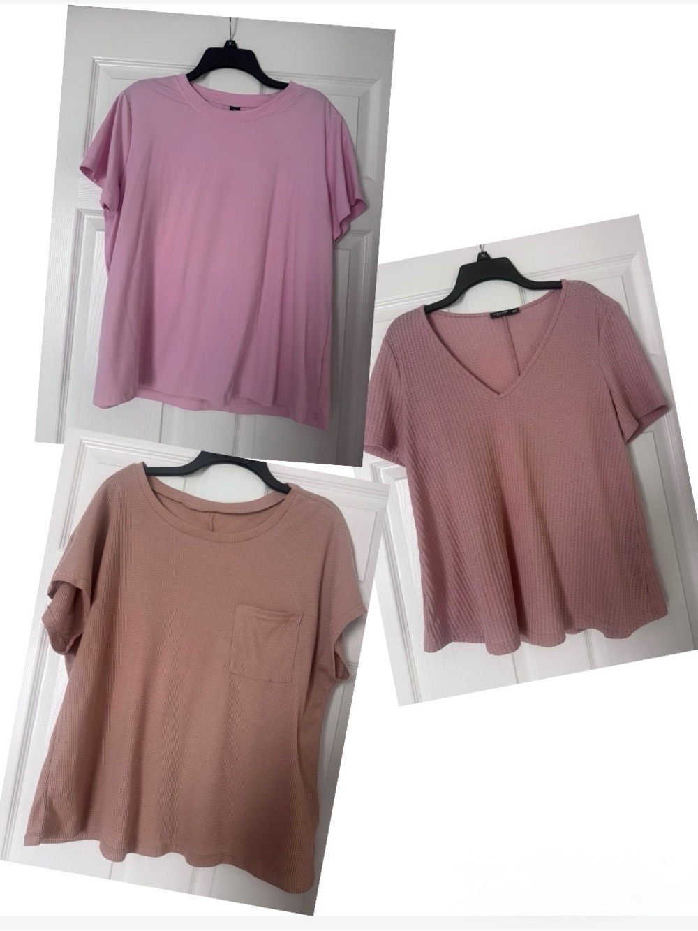 Bundle of Women's Soft Pink & Mauve Short-Sleeve Tee - Casual Everyday Top